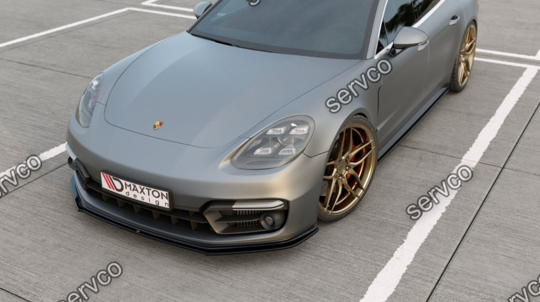 Prelungire splitter bara fata Porsche Panamera Turbo GTS 971 2016- v1 - Maxton Design