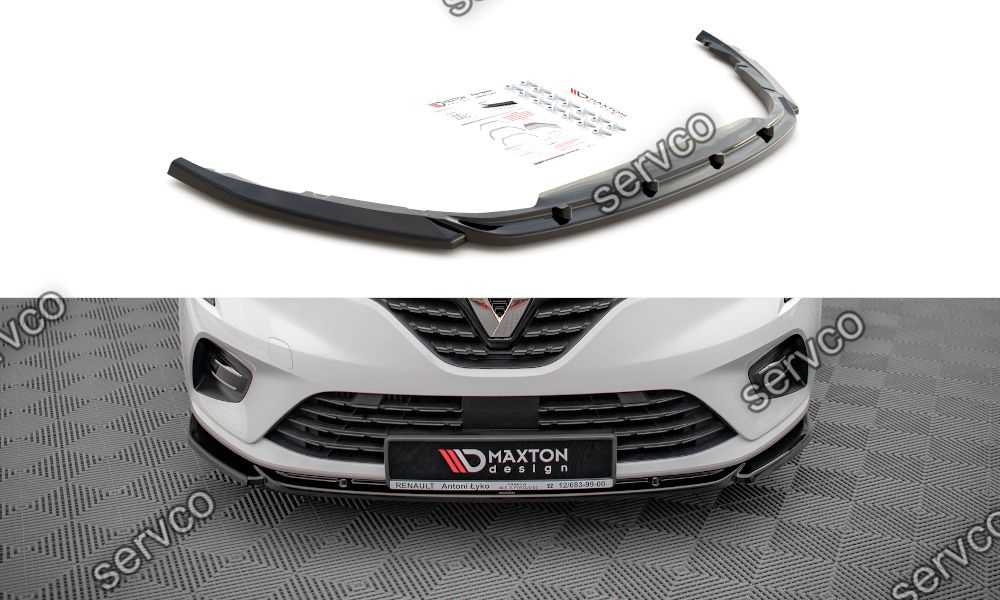 Prelungire splitter bara fata Renault Clio Mk5 2019- v1 - Maxton Design