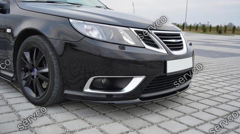 Prelungire splitter bara fata Saab 9-3 Aero Mk2 Facelift 2007-2012 v3 - Maxton Design