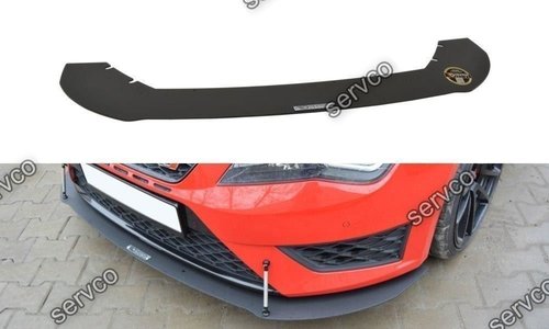 Prelungire splitter bara fata Seat Leon 5F Mk3 Cupra FR 2012-2016 v2 - Maxton Design