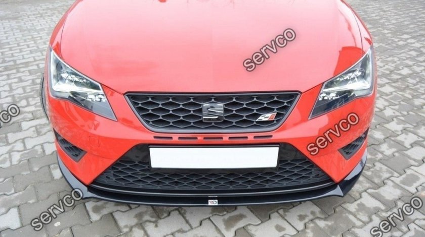 Prelungire splitter bara fata Seat Leon 5F Mk3 Cupra FR 2012-2016 v1 - Maxton Design