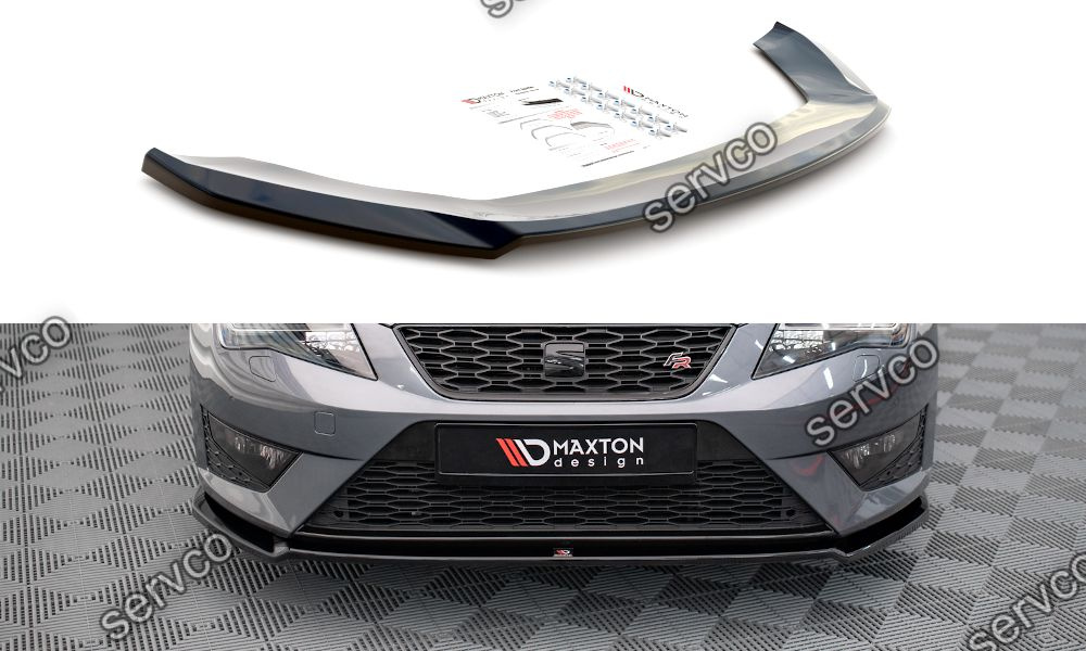Prelungire splitter bara fata Seat Leon FR Cupra Mk3 2012-2016 v13 - Maxton Design