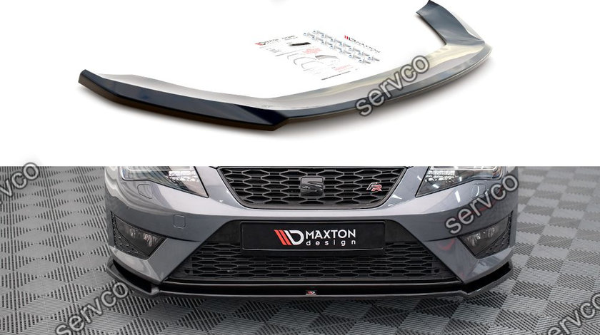 Prelungire splitter bara fata Seat Leon FR Cupra Mk3 2012-2016 v13 - Maxton Design