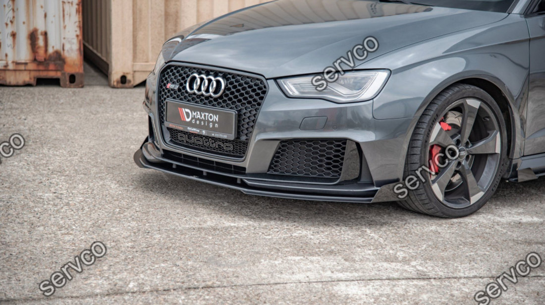 Prelungire splitter bara fata si flapsuri Audi A3 RS3 8V Sportback 2015-2016 v9 - Maxton Design