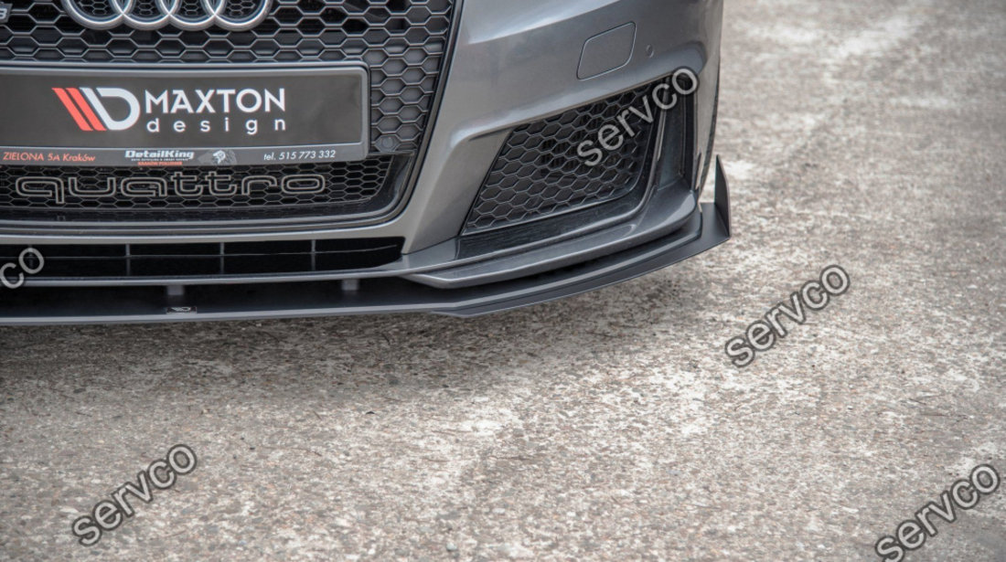 Prelungire splitter bara fata si flapsuri Audi A3 RS3 8V Sportback 2015-2016 v9 - Maxton Design