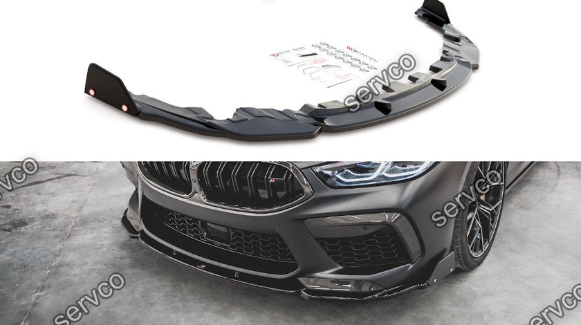 Prelungire splitter bara fata si flapsuri Bmw M8 Gran Coupe F93 2019- v1 - Maxton Design