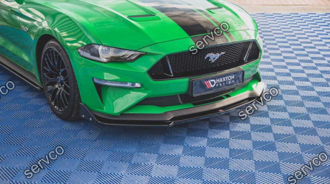 Prelungire splitter bara fata si flapsuri Ford Mustang GT Mk6 Facelift 2017- v6 - Maxton Design