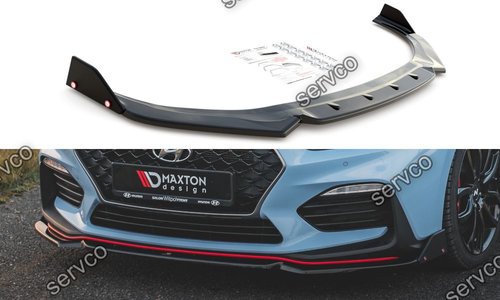 Prelungire splitter bara fata si flapsuri Hyundai i30 Mk3 Hatchback Fastback 2017- v11 - Maxton Desi...