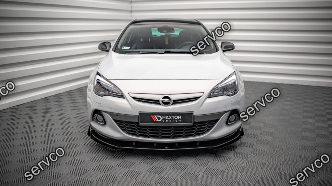 Prelungire splitter bara fata si flapsuri Opel Astra J GTC OPC-Line 2011-2018 v9 - Maxton Design