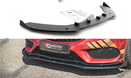 Prelungire splitter bara fata si flapsuri Mercedes C Class C205 AMG C43 Coupe 2016- v5 - Maxton Desi...