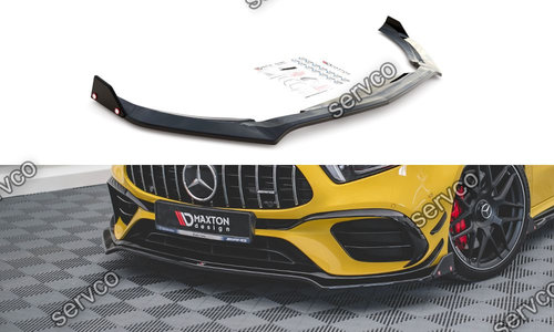 Prelungire splitter bara fata si flapsuri Mercedes A Class W177 A45 AMG S 2019- v6 - Maxton Design