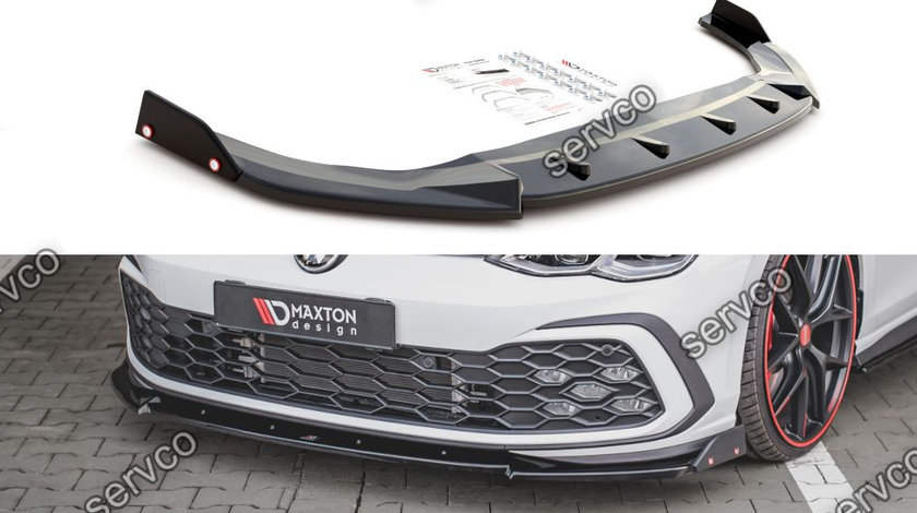 Prelungire splitter bara fata si flapsuri Volkswagen Golf 8 GTI 2020- v5 - Maxton Design