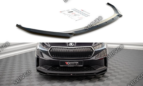 Prelungire splitter bara fata Skoda Enyaq iV 2020- v3 - Maxton Design
