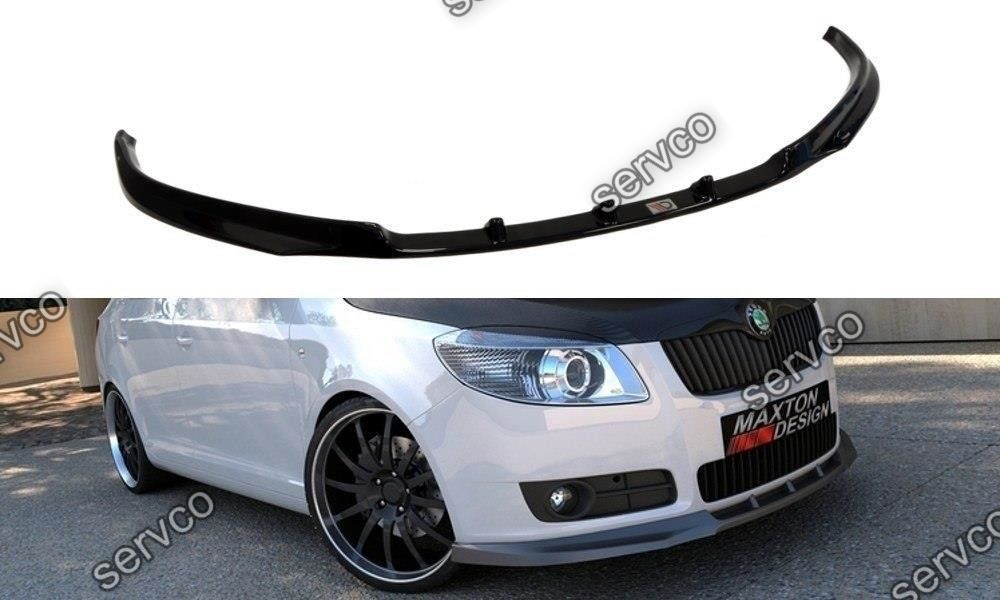 Prelungire splitter bara fata Skoda Fabia Mk2 2007-2010 v2 - Maxton Design