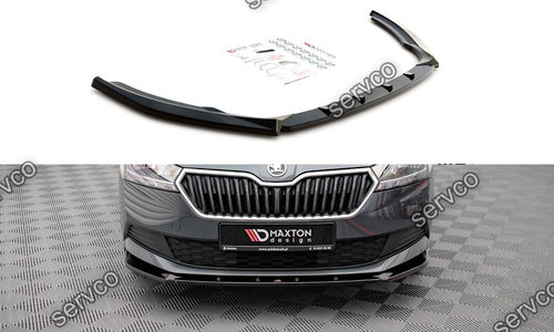 Prelungire splitter bara fata Skoda Fabia Mk3 Facelift 2019-2021 v8 - Maxton Design