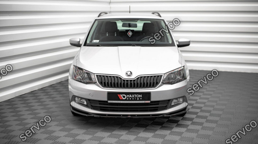 Prelungire splitter bara fata Skoda Fabia Mk3 2014-2019 v7 - Maxton Design