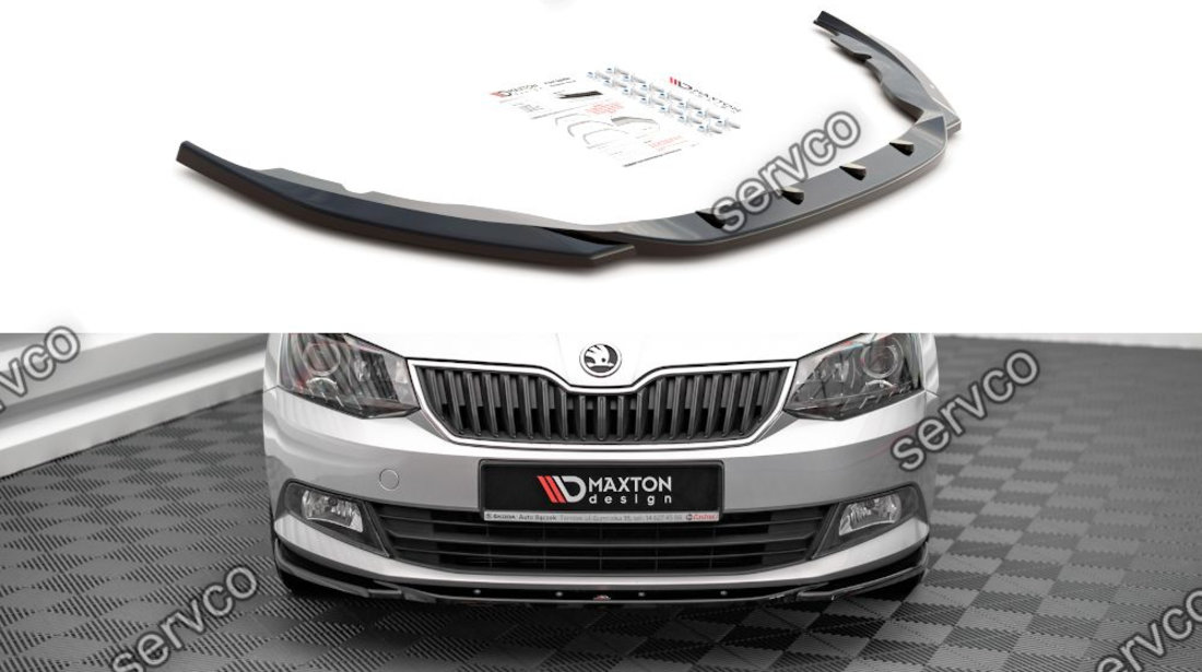 Prelungire splitter bara fata Skoda Fabia Mk3 2014-2019 v7 - Maxton Design