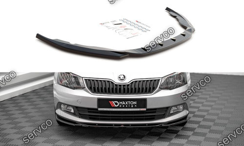 Prelungire splitter bara fata Skoda Fabia Mk3 2014-2019 v7 - Maxton Design
