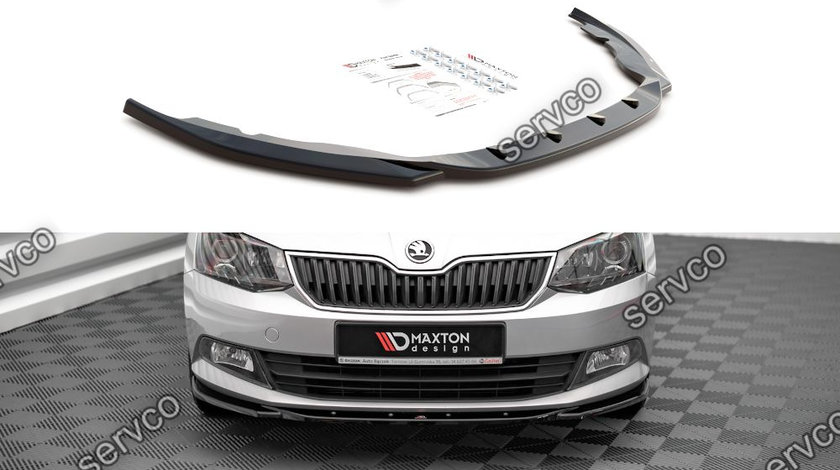 Prelungire splitter bara fata Skoda Fabia Mk3 2014-2019 v7 - Maxton Design