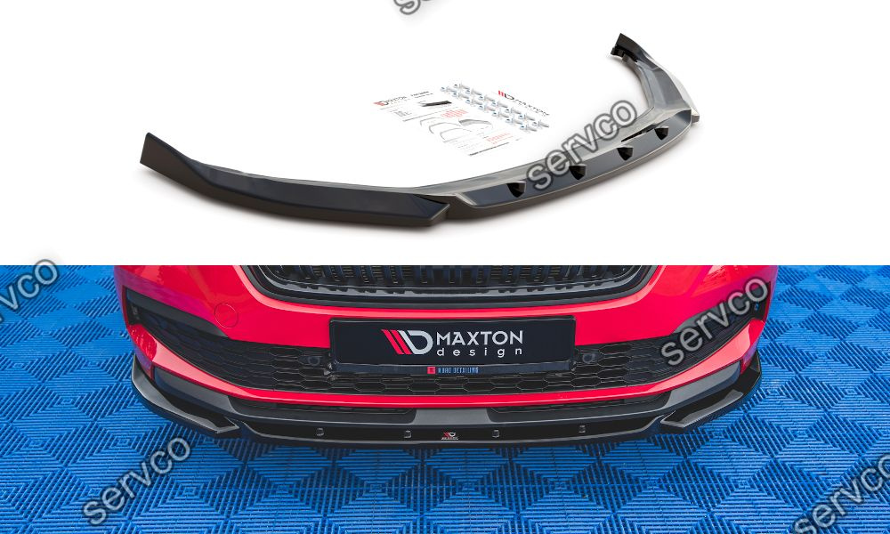 Prelungire splitter bara fata Skoda Kamiq 2019- v1 - Maxton Design