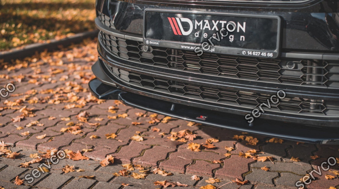 Prelungire splitter bara fata Skoda Karoq Sportline 2017- v1 - Maxton Design