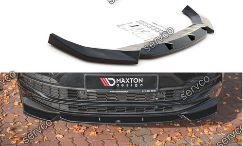 Prelungire splitter bara fata Skoda Karoq Sportline 2017- v1 - Maxton Design