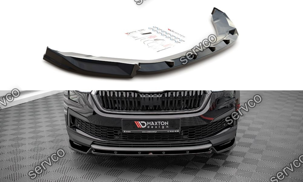 Prelungire splitter bara fata Skoda Kodiaq Mk1 Facelift 2019- v2 - Maxton Design