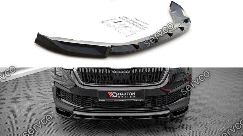 Prelungire splitter bara fata Skoda Kodiaq Mk1 Facelift 2019- v2 - Maxton Design