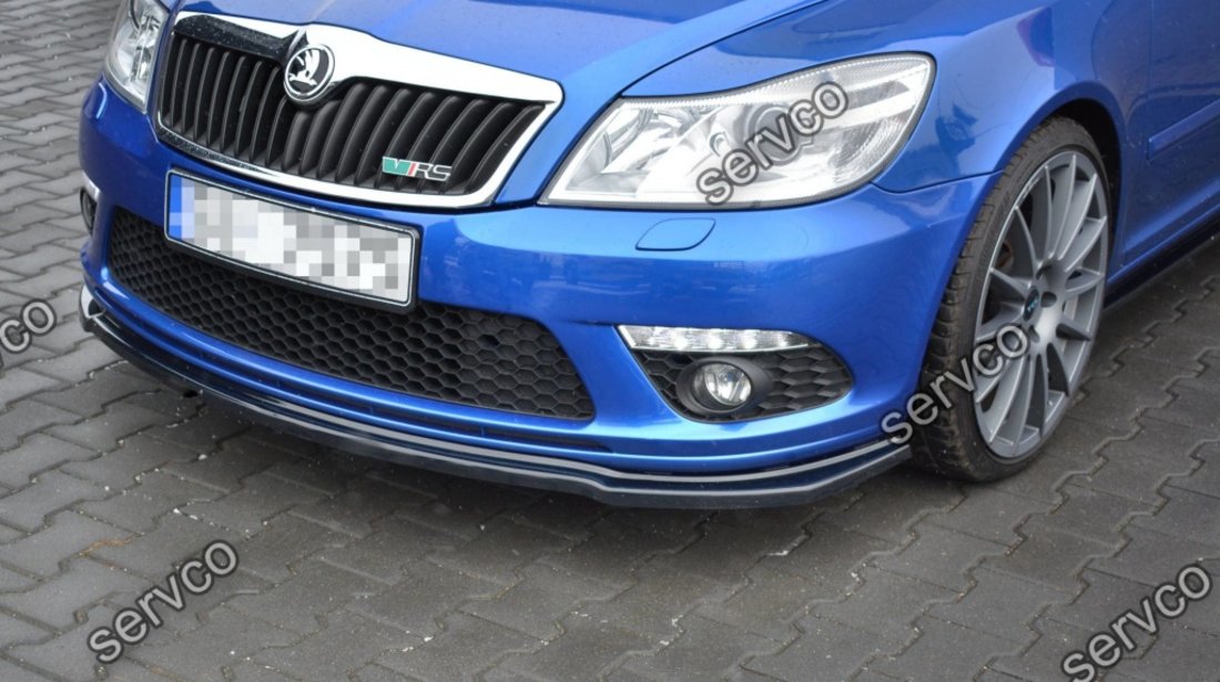 Prelungire splitter bara fata Skoda Octavia Mk2 RS Facelift 2008-2013 v7 - Maxton Design