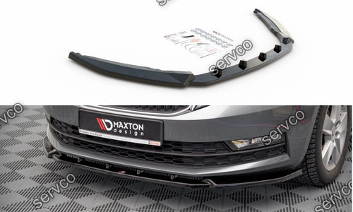 Prelungire splitter bara fata Skoda Octavia Mk3 Facelift 2016-2020 v18 - Maxton Design
