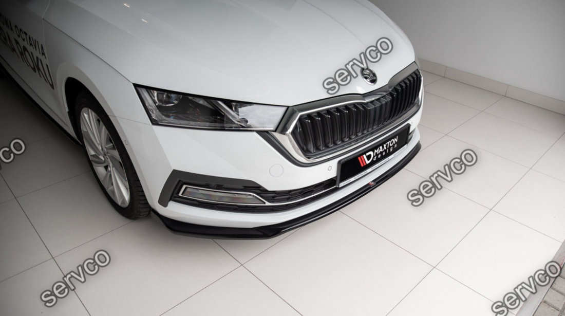 Prelungire splitter bara fata Skoda Octavia Mk4 2019- v2 - Maxton Design