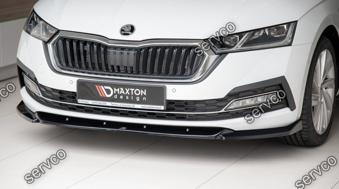 Prelungire splitter bara fata Skoda Octavia Mk4 2019- v1 - Maxton Design