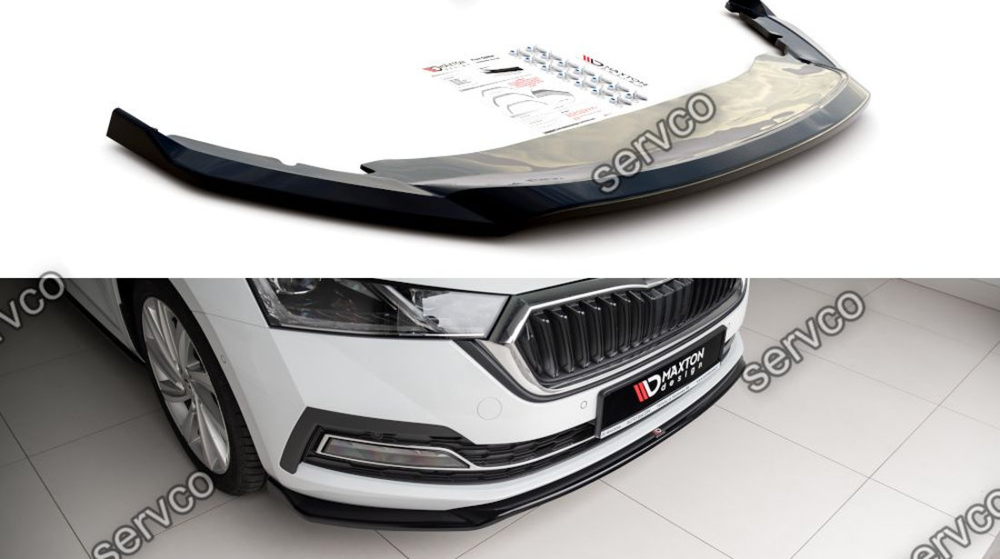 Prelungire splitter bara fata Skoda Octavia Mk4 2019- v2 - Maxton Design