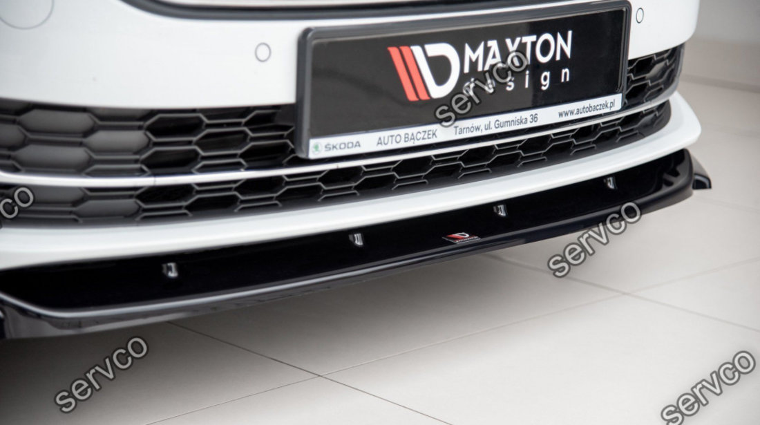 Prelungire splitter bara fata Skoda Octavia Mk4 2019- v1 - Maxton Design