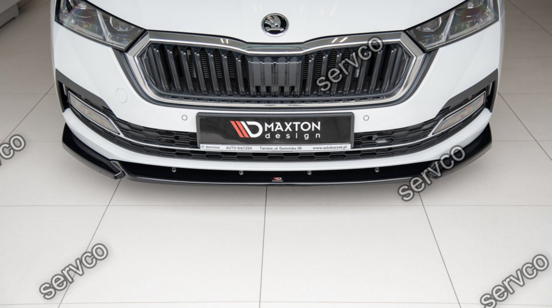 Prelungire splitter bara fata Skoda Octavia Mk4 2019- v1 - Maxton Design