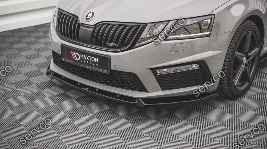 Prelungire splitter bara fata Skoda Octavia RS Mk3 Facelift 2016-2019 v16 - Maxton Design