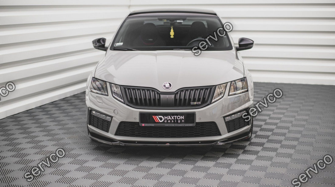 Prelungire splitter bara fata Skoda Octavia RS Mk3 Facelift 2016-2019 v17 - Maxton Design