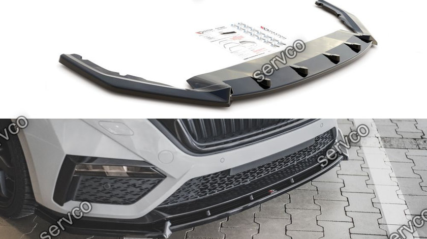 Prelungire splitter bara fata Skoda Octavia RS Mk4 2020- v10 - Maxton Design