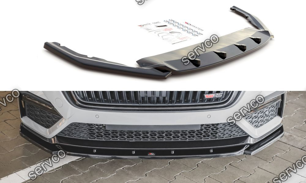 Prelungire splitter bara fata Skoda Octavia RS Mk4 2020- v11 - Maxton Design