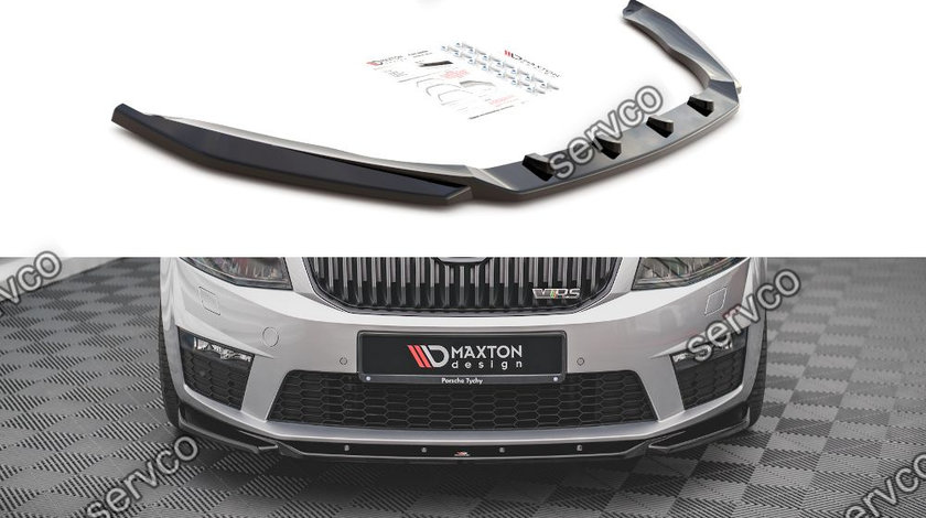 Prelungire splitter bara fata Skoda Octavia RS Mk3 2013-2016 v14 - Maxton Design