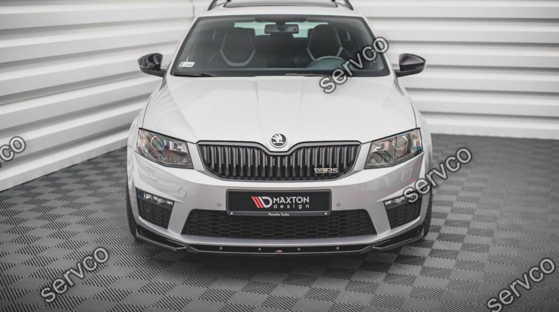 Prelungire splitter bara fata Skoda Octavia RS Mk3 2013-2016 v14 - Maxton Design