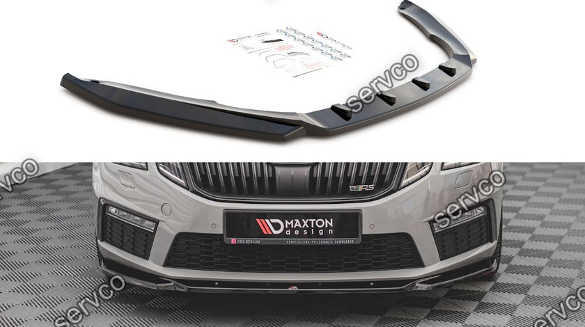 Prelungire splitter bara fata Skoda Octavia RS Mk3 Facelift 2016-2019 v17 - Maxton Design