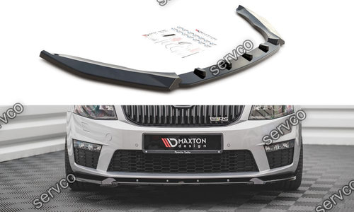 Prelungire splitter bara fata Skoda Octavia RS Mk3 2013-2016 v13 - Maxton Design