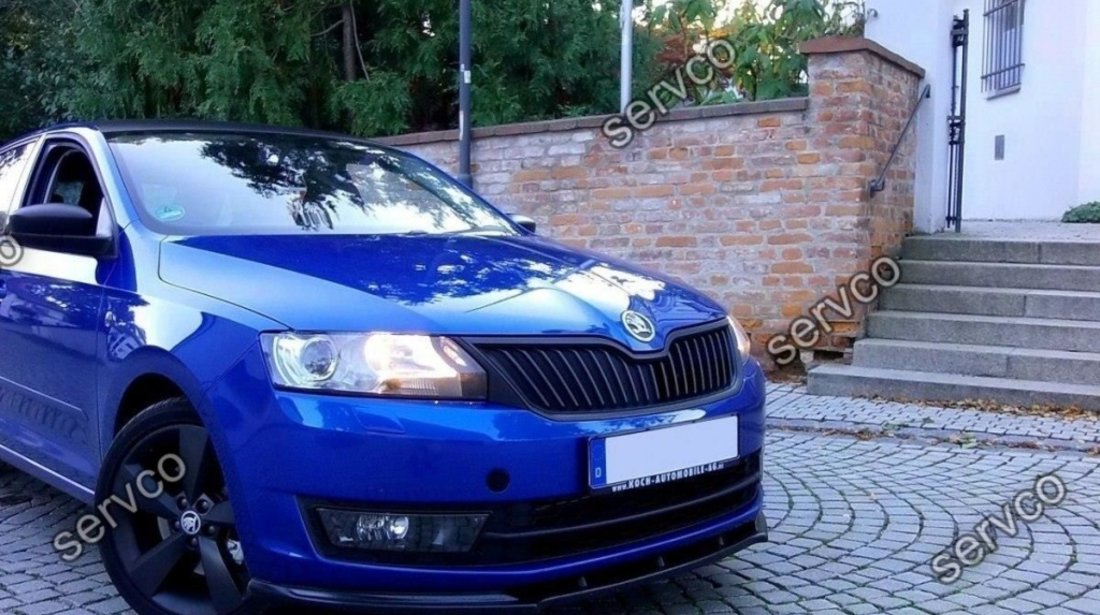 Prelungire splitter bara fata Skoda Rapid 2013- v1 - Maxton Design