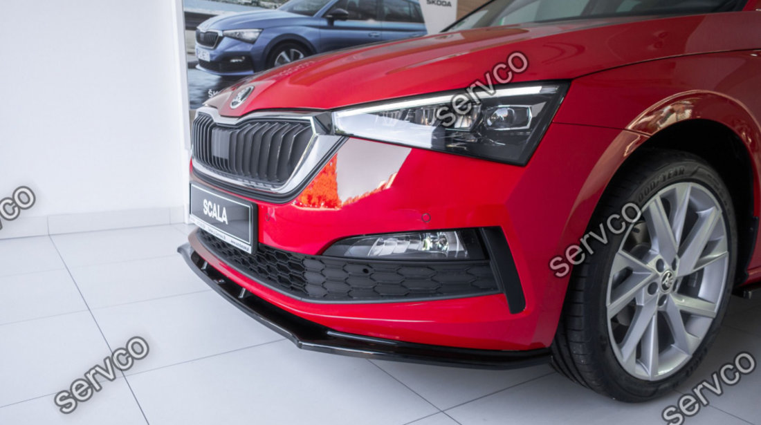 Prelungire splitter bara fata Skoda Scala 2018- v1 - Maxton Design