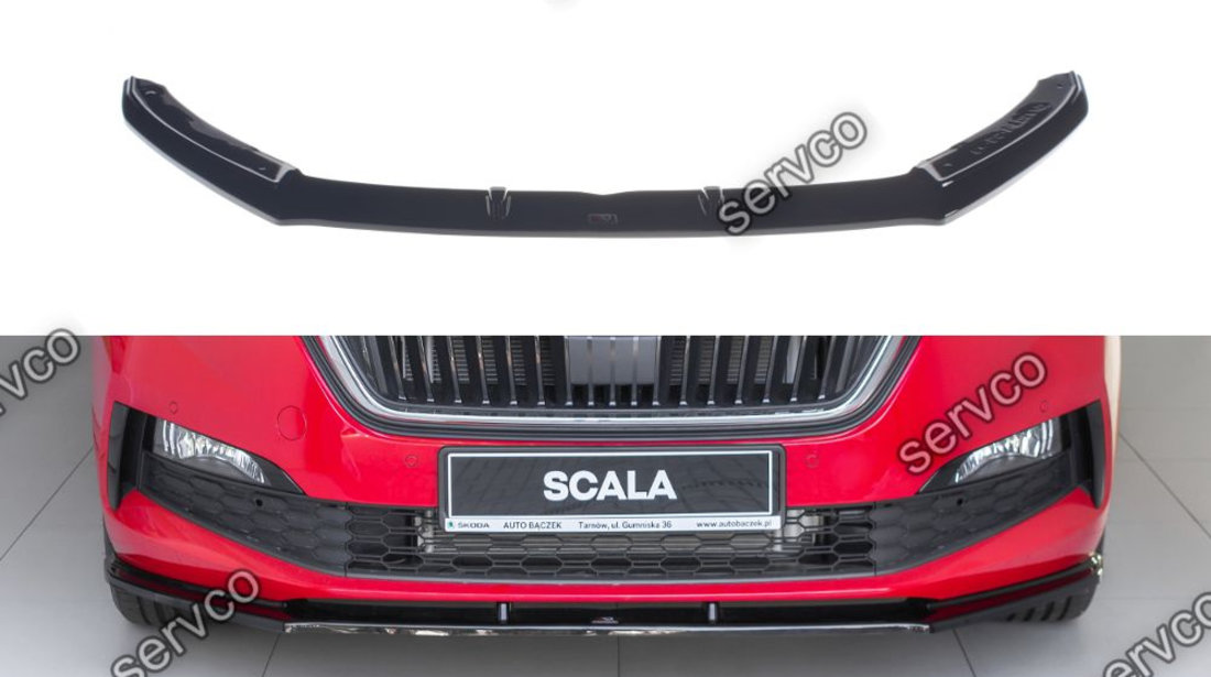 Prelungire splitter bara fata Skoda Scala 2018- v1 - Maxton Design