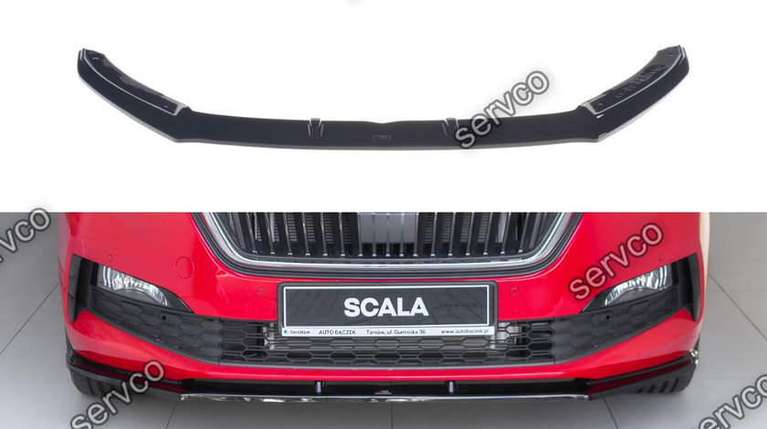 Prelungire splitter bara fata Skoda Scala 2018- v1 - Maxton Design