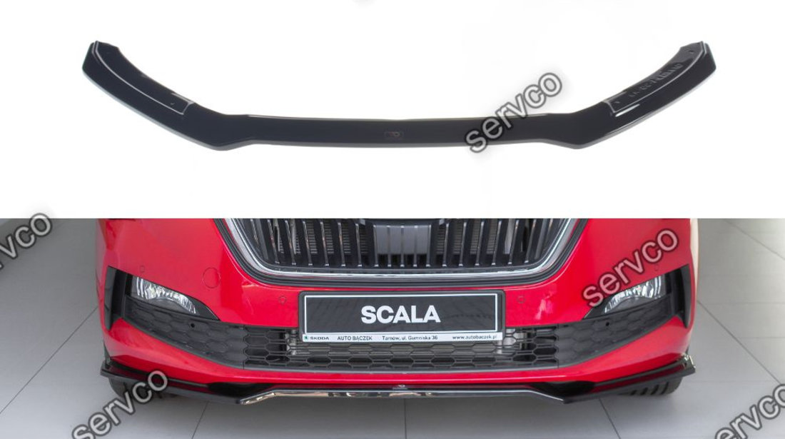 Prelungire splitter bara fata Skoda Scala 2018- v2 - Maxton Design