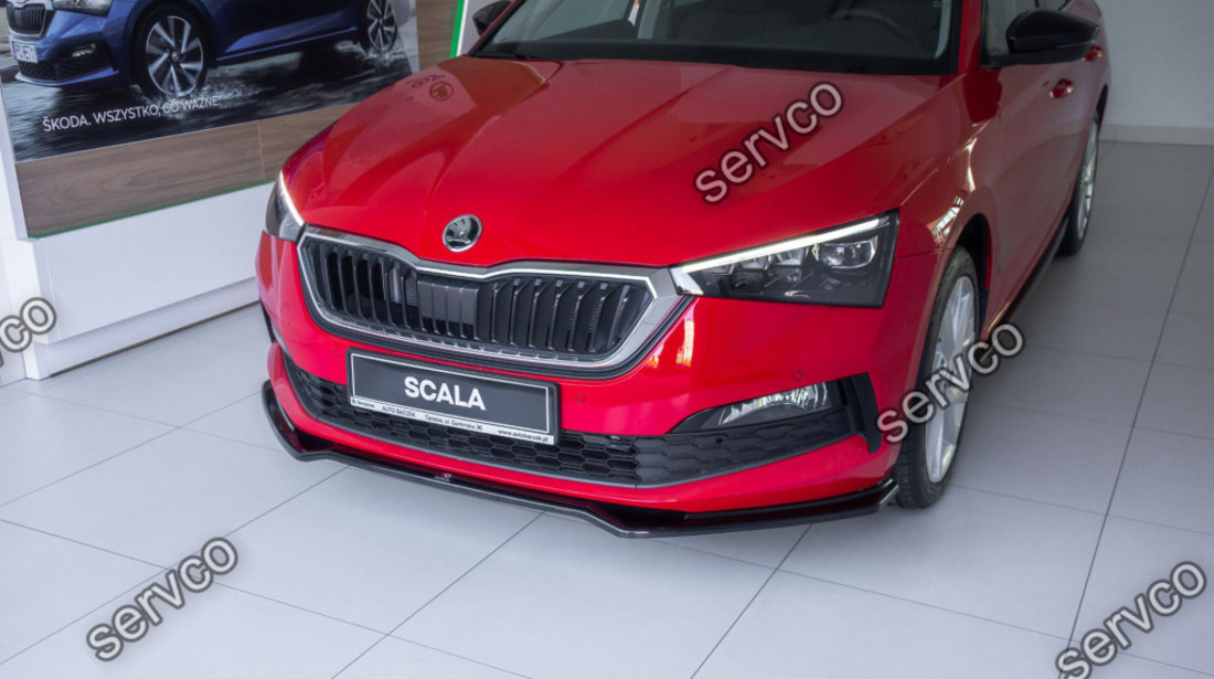 Prelungire splitter bara fata Skoda Scala 2018- v2 - Maxton Design