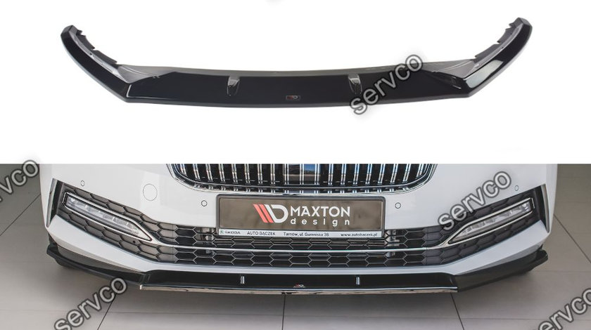 Prelungire splitter bara fata Skoda Superb Mk3 Facelift 2019- v9 - Maxton Design